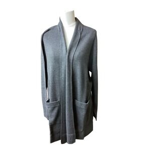 Barefoot Dreams LuxeBlend Waffle Knit Cardigan Anchor Grey XL BDWNV25348 NWT